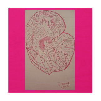 Trapped in a Butterfly's Webbed Wing Wood Wall Art