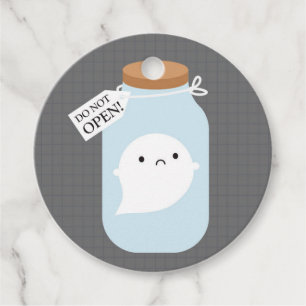Trapped Little Ghost Favor Tags
