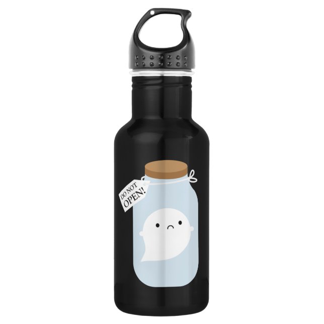 Trapped Little Ghost Stainless Steel Water Bottle (Front)