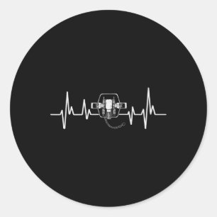 Trapping Heartbeat Trap Hunting Trapper Classic Round Sticker