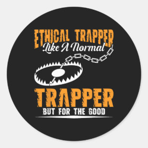 Trapping Stuff Coyote Trapping Gear Trap Hunter Tr Classic Round Sticker