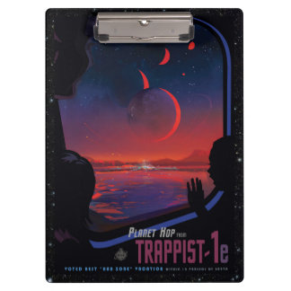 TRAPPIST-1 System Planet 1e retro space tourism ad Clipboard