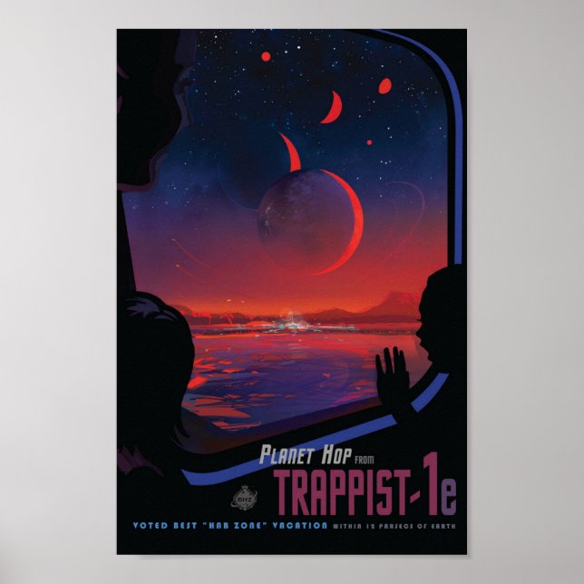 TRAPPIST-1e Exoplanet Poster (Front)