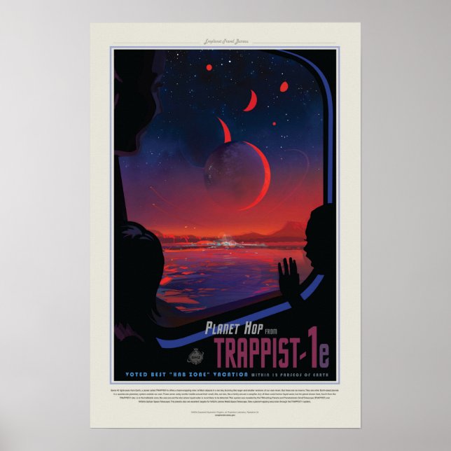 Trappist 1e, Travel Poster (Front)