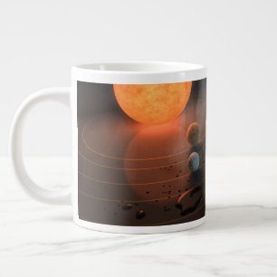 Trappist-1's Seven Planets In Orbit Around Star. Giant Coffee Mug