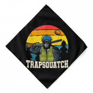 Trapsquatch Bigfoot Funny Clay Trap Shooting Men Bandana