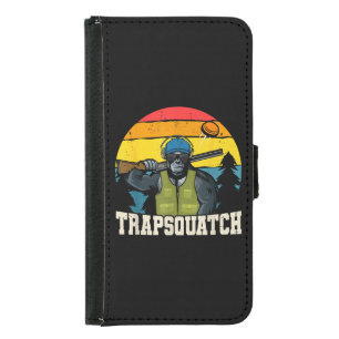 Trapsquatch Bigfoot Funny Clay Trap Shooting Men Samsung Galaxy S5 Wallet Case