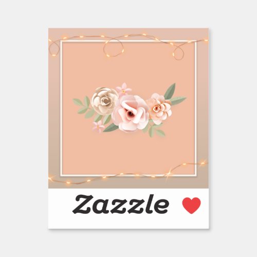 Traquility beautiful floral design sticker