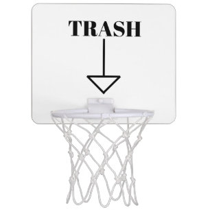 Trash bin basketball hoop