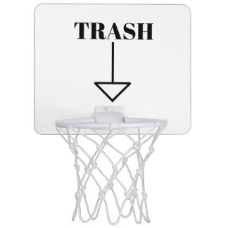 Trash bin basketball hoop