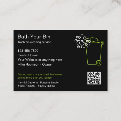 Trash Bin Cleaning Business Cards