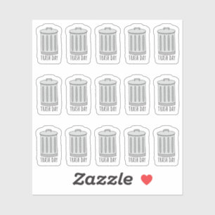 Trash Bin Day Garbage Tracker Mini Bujo Planner Sticker