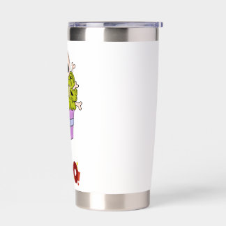Trash Bin' Men T-Shirt, Men Ghost Tee Shirts Insulated Tumbler