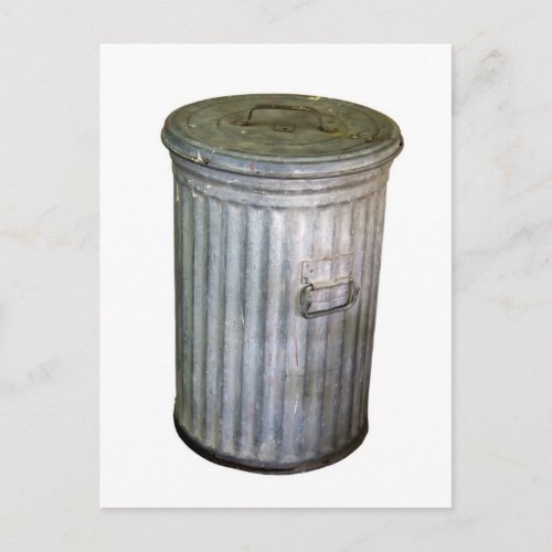 trash bin postcard