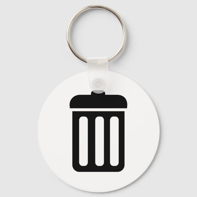 Trash bin symbol keychain (Front)