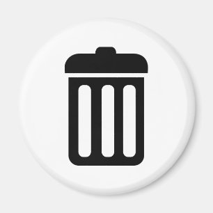 Trash bin symbol magnet