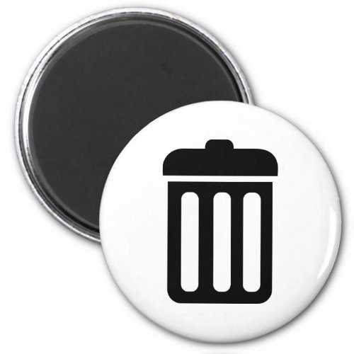 Trash bin symbol magnet
