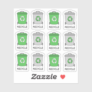 Trash Bins Recycling Icons Garbage Bujo Planner Sticker