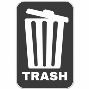 Trash Can Bin Sticker