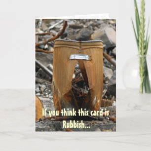 Trash Can Birthday Card