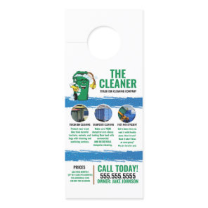 Trash Can Cleaning Service Door Hanger