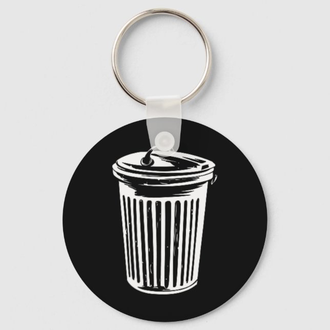Trash Can Halloween Costume Garge Can Trashcan Cos Keychain (Front)