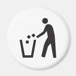 Trash Can Sign Magnet