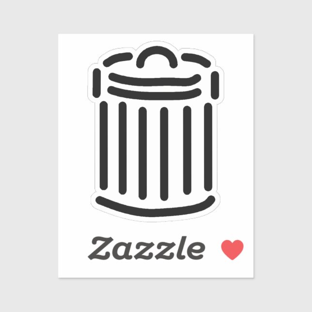 Trash Can Symbol Sticker (Sheet)