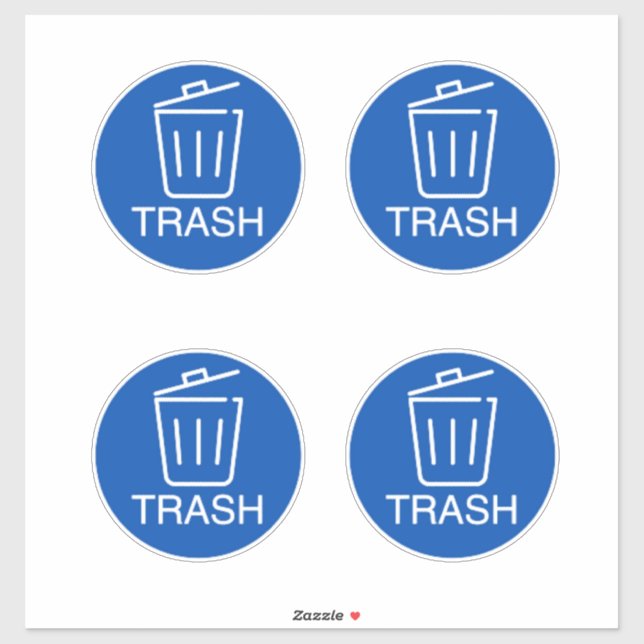 Trash Cans Indoor & Outdoor Sticker (Sheet)
