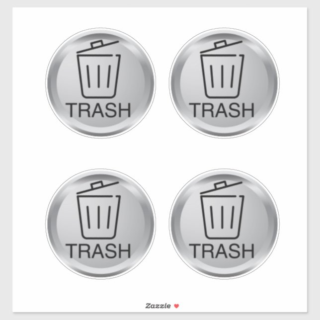 Trash Cans Indoor & Outdoor Sticker (Sheet)