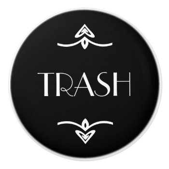 Trash Ceramic Knob by InkWorks at Zazzle