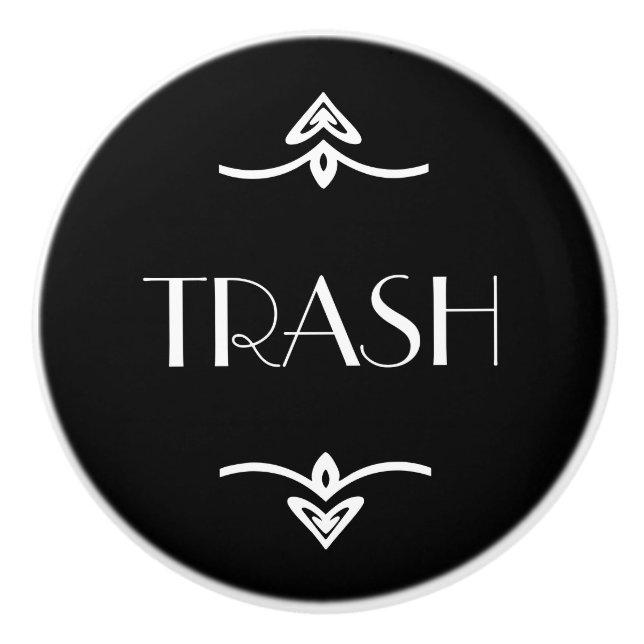 Trash Ceramic Knob (Front)