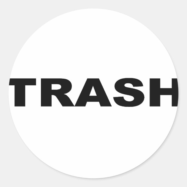 TRASH CLASSIC ROUND STICKER (Front)