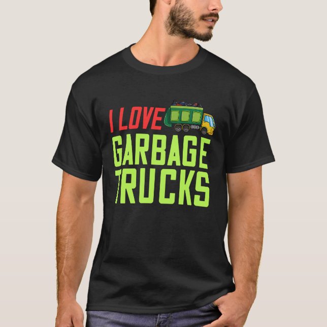 Trash Day  Garbage Truck T-Shirt (Front)