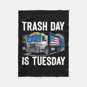 Trash Day Is Tuesday Us President Election Trump 2 Fleece Blanket