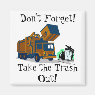 Trash Day Reminder Magnet