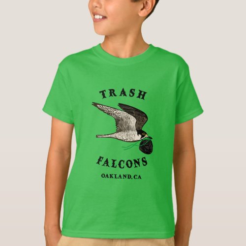 Trash Falcons Kids Tee _ Oakland Green