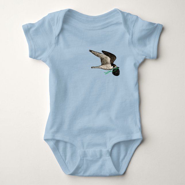Trash Falcons Muffin 1sie- Baby Blue Baby Bodysuit (Front)