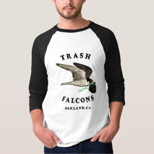 Trash Falcons Official BaseballTee - Black Sleeves T-Shirt