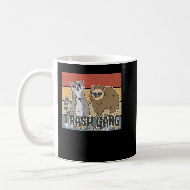 Trash Gang Possum And Raccoon Coffee Mug (Left)