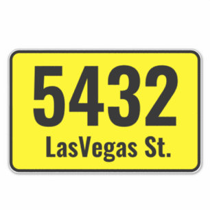 Trash Garbage Can - Custom Bin Address Number Sticker