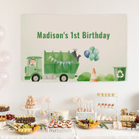 Trash Garbage Truck 1st Birthday Party