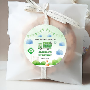 Trash Garbage Truck 1st Birthday Party  Favor Tags