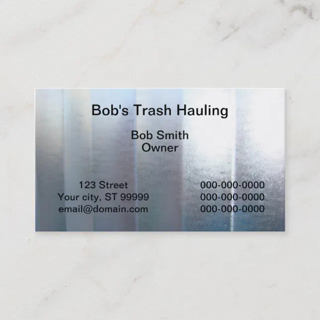 Trash Hauling Business Card | Zazzle