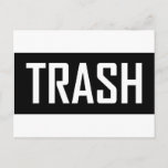 TRASH Hipster Cool Kid Trashy Earth Love Eco Love Postcard