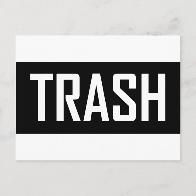 TRASH Hipster Cool Kid Trashy Earth Love Eco Love Postcard (Front)