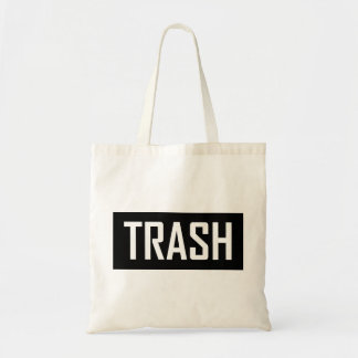 TRASH Hipster Cool Kid Trashy Earth Love Eco Love Tote Bag
