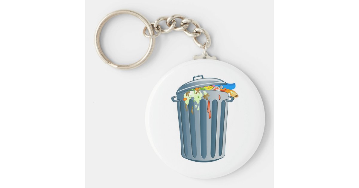 Trash Keychain Zazzle