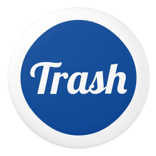 Trash Label Ceramic Knob