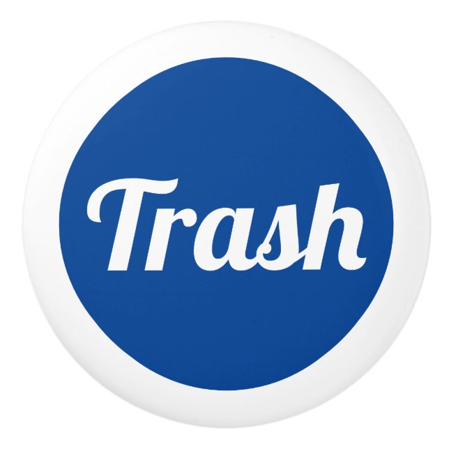 Trash Label Ceramic Knob (Front)
